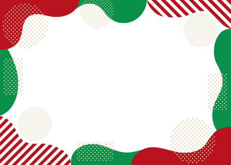 流体シェイプの背景17_C クリスマス,背景,フレーム,12月,冬,シンプル,ポップ,かわいい,幾何学,メンフィスのイラスト素材