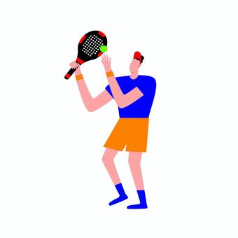 テニス 005 テニス,テニス選手,スポーツ,ラケット,ボール,男性,打つ,アクション,運動,試合のイラスト素材