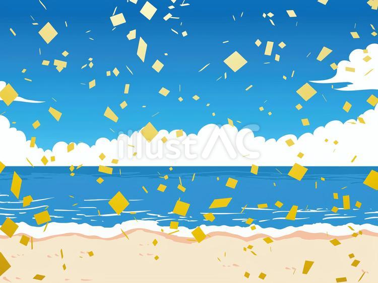 夏の海背景 夏,夏休み,海のイラスト素材