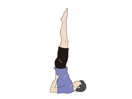 Illustration, yoga, male, training, 