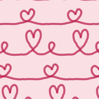 ハートラインピンク 2月14日,2月,冬,バレンタインデー,イベント,ハート,ライン,模様,プレゼント,ギフトのイラスト素材