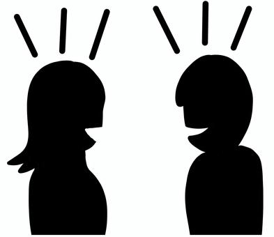 男女　会話 会話,カップル,男女,夫婦,盛り上がる,お喋り,弾む,トーク,彼氏,彼女のイラスト素材