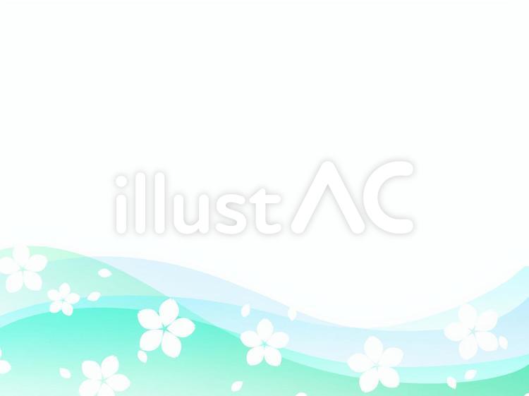 桜フレーム30/緑 桜,花,フレームのイラスト素材