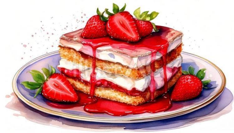 いちごのティラミス いちご,ストロベリー,食べ物のイラスト素材