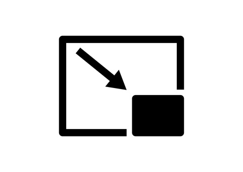 ピクチャーインピクチャー（マルチタスク） ピクチャーインピクチャー,マルチタスク,ウィンドウ,動画,画面,sns,web,サイト,hp,ホームページのイラスト素材