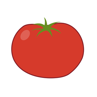 シンプルなトマト トマト,リコピン,トマトジュース,トマトソース,夏野菜,健康,ポリフェノール,水分,味噌汁,整腸のイラスト素材