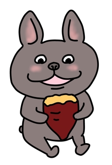 焼き芋が好きなフレンチブルドック