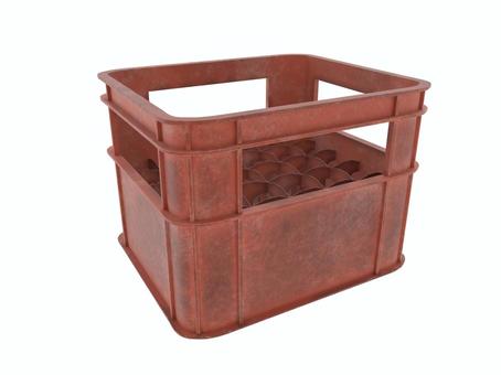 赤色の汚れたケース ビールケース,ケース,ビール箱,入れ物,3d,cg,汚れ,赤のイラスト素材