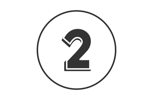 黒い②アイコン 黒い②アイコン 2,黒,数字,アイコン,丸,番号,順番,順位,シンボル,マークのイラスト素材