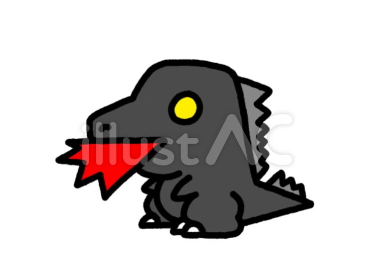 怪獣　黒　火炎 怪獣,特撮,巨大生物のイラスト素材
