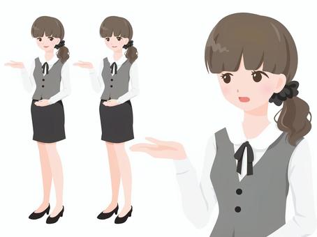 OL灰色制服【mayu】, JPG, PNG 和 AI OL灰色制服【mayu】, ol, 應屆畢業生, 緊身裙, JPG, PNG 和 AI