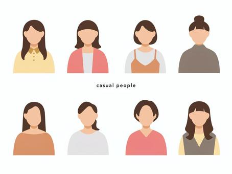 Illustration, female, simple, icon, 