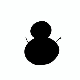 雪だるまのシルエット