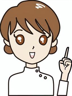 Nurse-cute-index finger, , JPG, PNG and AI