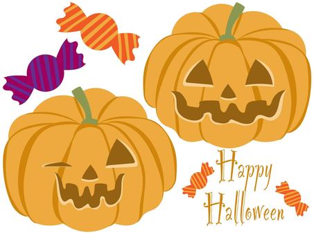 Illustration, halloween, pumpkin, candy, 