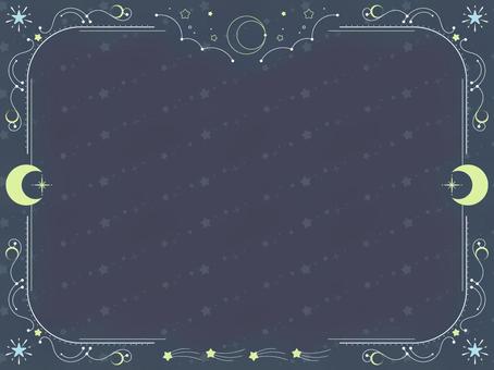 メルヘンチックな星のフレーム背景4 星,天体観測,天体,星占い,宇宙,キラキラ,惑星,天文学,上品,額のイラスト素材