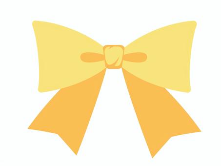 リボンのアイコン/黄 リボンのアイコン/黄 リボン,かわいい,ポップ,シンプル,ベクター,単品,単体,装飾,髪飾り,ヘアバンドのイラスト素材