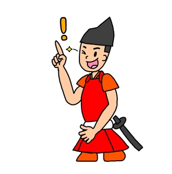 閃いた鎌倉時代の雑兵 雑兵,侍,武士,鎧武者,兵士,戦士,日本,和風,歴史,日本史のイラスト素材