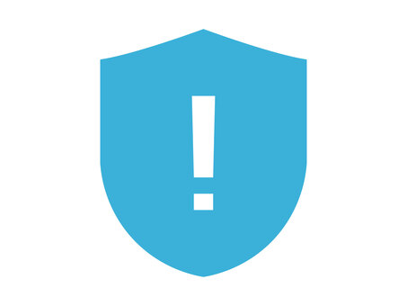 セキュリティ・警告（青） セキュリティ,警告,危険,アイコン,アラート,エクスクラメーション,インターネット,ネットワーク,サイバー,クラウドのイラスト素材