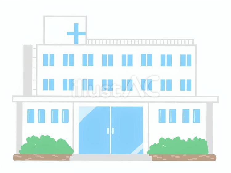 病院 病院,窓,緑のイラスト素材