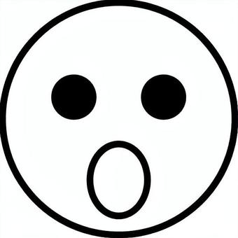 驚き　表情　アイコン 驚き,口,開く,目,表情,びっくり,アイコン,マーク,モノクロ,ピクトのイラスト素材