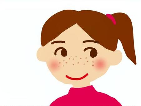 Illustration, веснушки, пятно, женщина, 