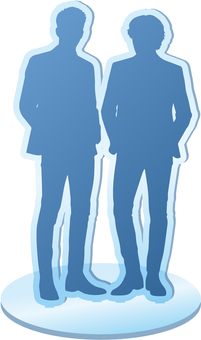 男性アイドル2人組のアクリルスタンド アクリルスタンド,アクスタ,推し活,グッズ,男性,2人組,アイドル,俳優,ミュージシャン,キャラクターのイラスト素材