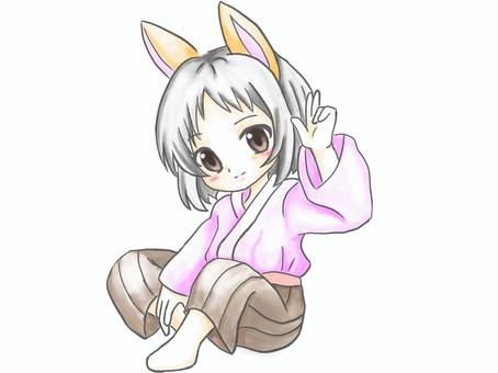 和服うさぎ君 和服うさぎ君 兎,耳,擬人化のイラスト素材