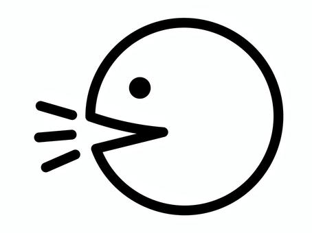 話すアイコン（トークのマーク） 話す,アイコン,トーク,しゃべる,マーク,会話,イメージ,横顔,発言,モノクロのイラスト素材