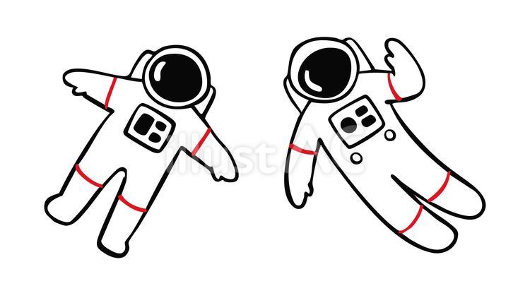 宇宙飛行士 宇宙飛行士,宇宙,無重力のイラスト素材