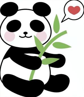 笹を食べるパンダ パンダ,動物,アニマルのイラスト素材