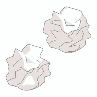 紙クズ 紙クズ,ティッシュ,ぐしゃぐしゃ,ゴミ,シンプル,ベクター,二つ,ごみ,プリント,処分のイラスト素材