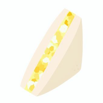 たまごサンドのアイコン たまご,サンド,パン,サンドウィッチ,食べ物,調理,惣菜,軽食,アイコン,マークのイラスト素材