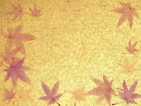 Watercolor autumn leaves illustration GOLD, , JPG and PNG