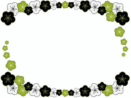 Glossy plum frame 2 green, plum, frame, new year, JPG and PNG