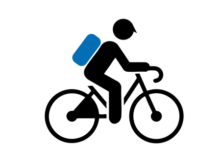 配達ピクトグラム 配達,宅配,自転車,ピクトグラム,シルエットのイラスト素材