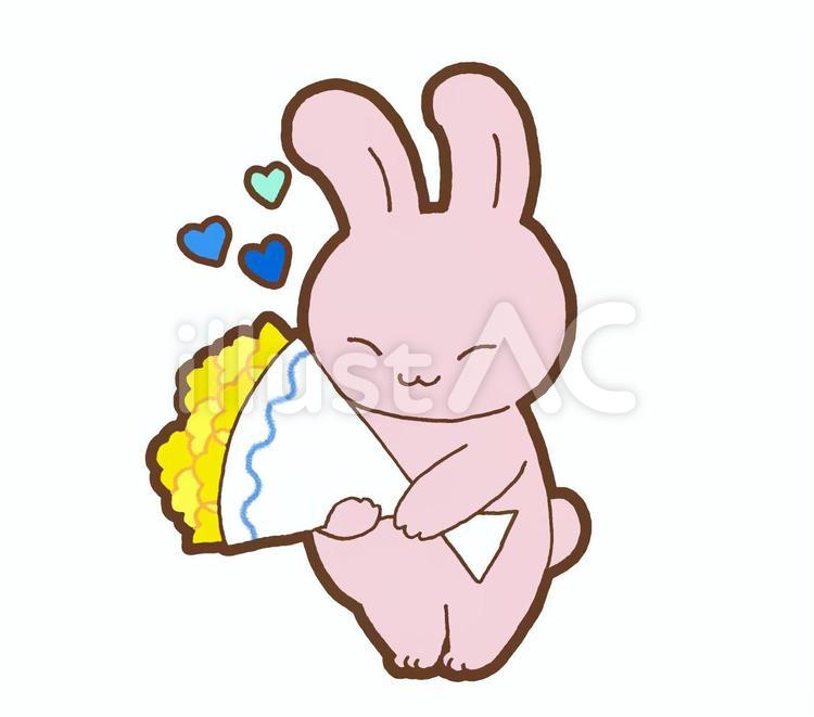 父の日のうさぎ 父の日,うさぎ,感謝のイラスト素材