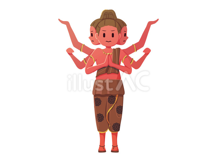 興福寺　阿修羅像 歴史,日本史,奈良時代のイラスト素材