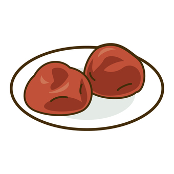 梅干し 梅干し,漬物,和食,食べ物,保存食のイラスト素材
