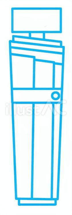 折り畳み傘　水色 折り畳み傘,アイコン,傘のイラスト素材