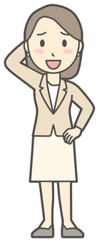 カジュアルスーツ女性-381-全身