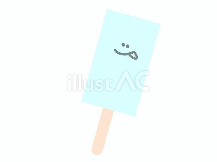 笑顔アイスキャンディーソーダ味　主線なし キャンディー,笑顔,ソーダのイラスト素材