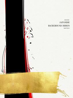 Gold leaf, ink and crimson Japanese background 219 Vertical composition, JPG, PNG and AI Gold leaf, ink and crimson Japanese background 219 Vertical composition, , JPG, PNG and AI