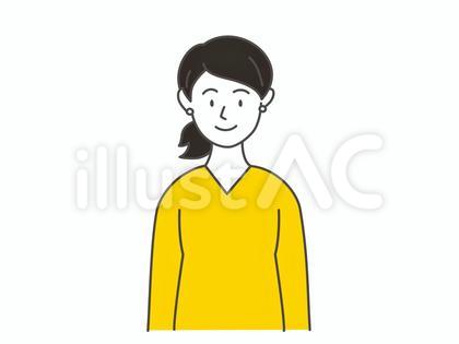 正面を向く女性