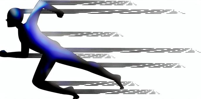 Illustration, run, speed ​​sense, line, 
