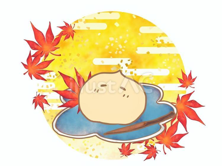 秋の味覚　栗きんとん 栗きんとん,栗,和菓子のイラスト素材