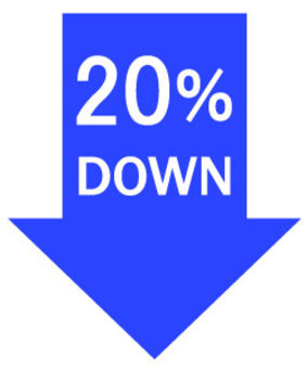 Illustration, 20％, down, to go down, 
