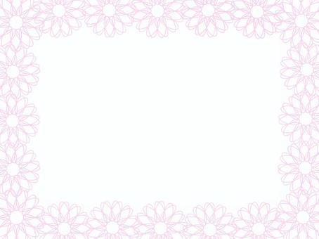 【花のフレーム】11 ピンク色