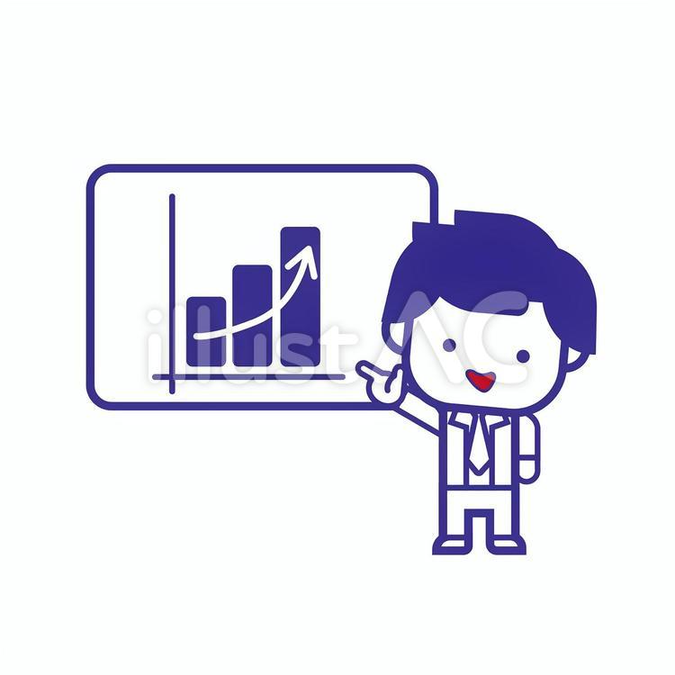 プレゼンテーション（男性） 人物,男性,男のイラスト素材