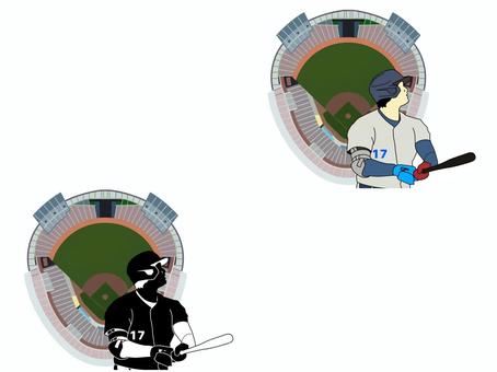 ベースボール ベースボール,野球,セット,スポーツ,球技,野球場,グランド,スタンド,観客席,ダイヤモンドのイラスト素材